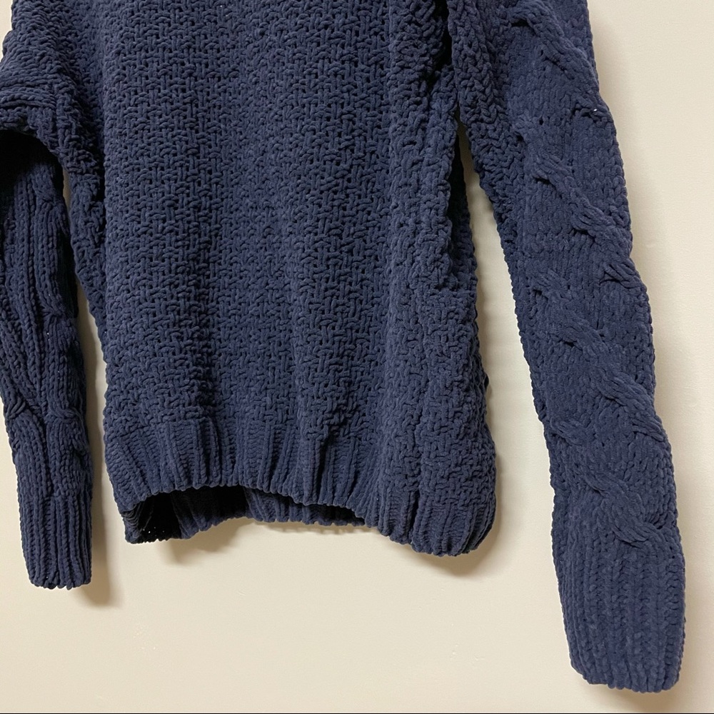 NWT Aero Navy Cable Knit Soft Sweater XS - Picture 6 of 9